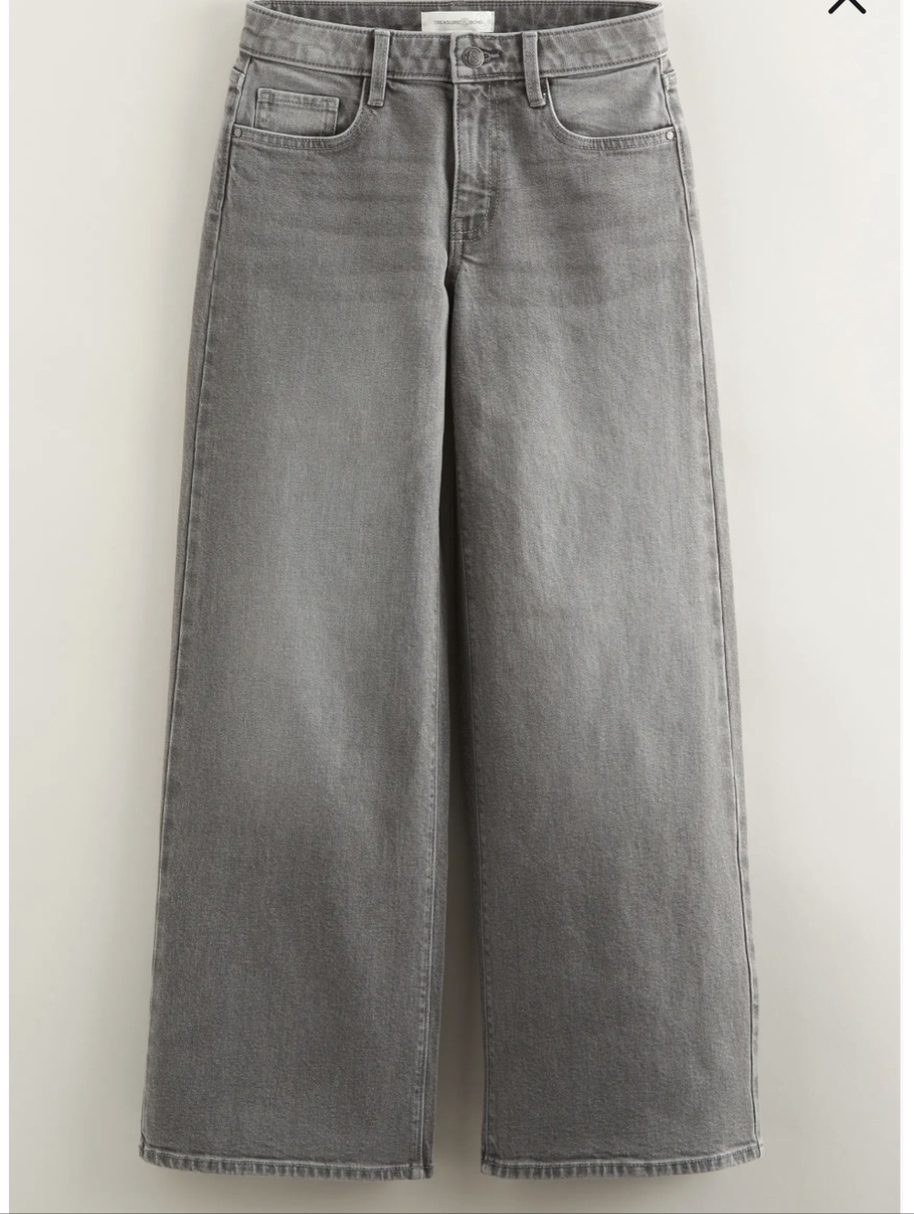 Treasure & Bond Kids Wide Leg High-Rise Jeans - Gray Size 7